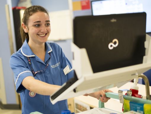 Nurse with laptop